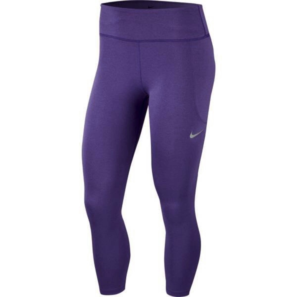 Nike pro combat purple compression mid rise dri fit 7/8 legging